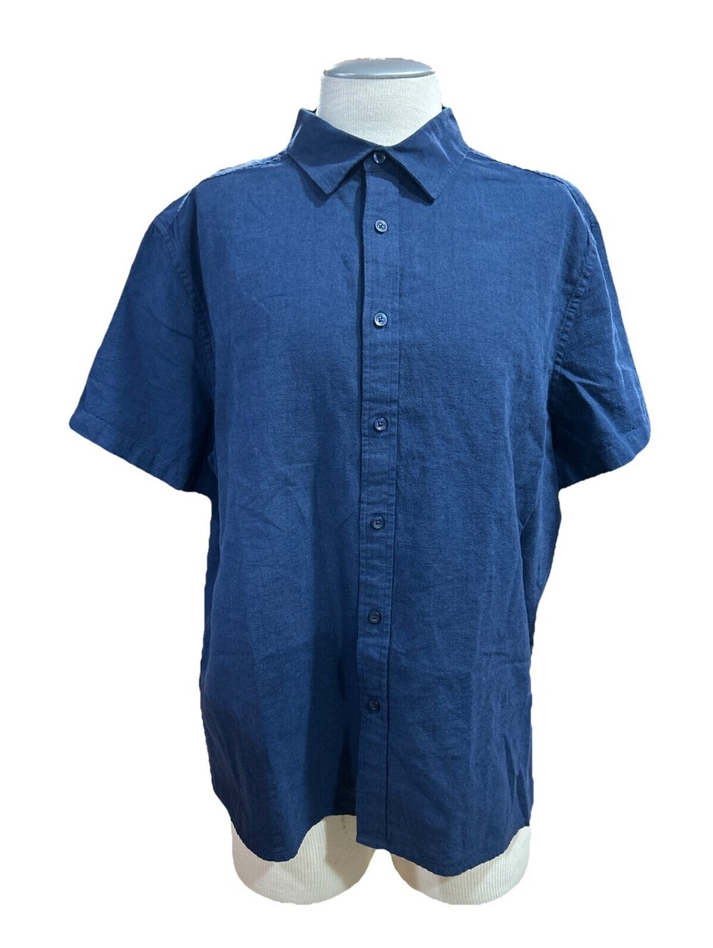 Goodfellow & Co Mens Button Up Shirt XL Blue Standard Fit The Vacay Collection